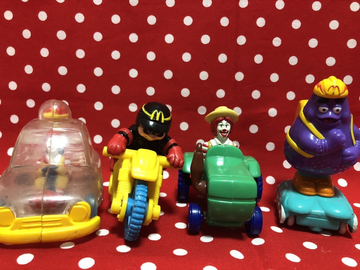  McDonald's toy ronarudo Hamburglar Grimace Birdie car bike Donald mi-ru toy Ame toy abroad happy set 