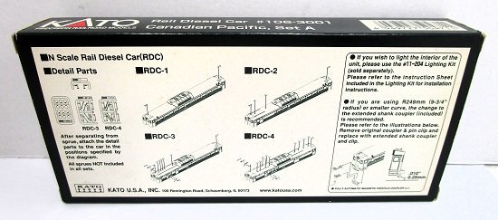 ■【動作確認済・車両美品】KATO Nゲージ 106-3001 Rail Diesel Car Canadian Pacific, Set A 2両セット RDC-1 #9056, RDC-3 #9023_画像2