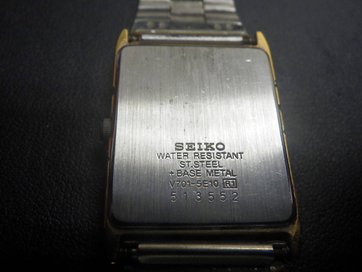 セイコー 腕時計 V701-5E10 クオーツ メンズ SEIKOの画像3