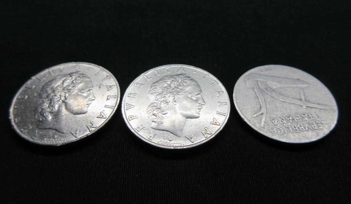 イタリア硬貨 3枚　10リラ 50リラ #M2_画像4