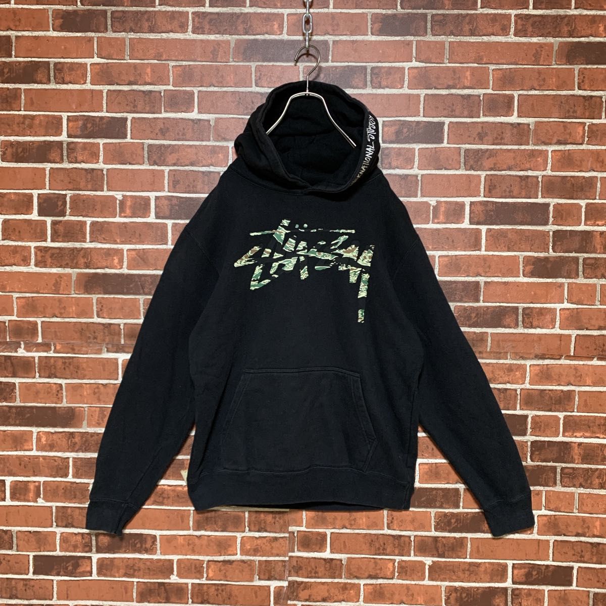 希少】stussy ステューシー 迷彩ストックロゴ プルオーバー 希少】stussy ステューシー 迷彩ストックロゴ プルオーバー