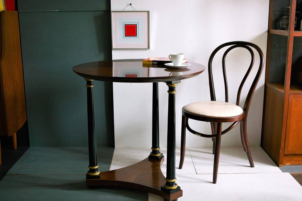 [8610]直径77cm ダイニングテーブル アールデコ ラウンドテーブル ヴィンテージ 検）マホガニー イギリスヴィンテージ 英国ヴィンテージ_テーブルのみの出品です。
