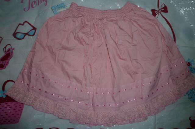  new goods unused tag attaching Shirley Temple pink color full fli skirt 160.