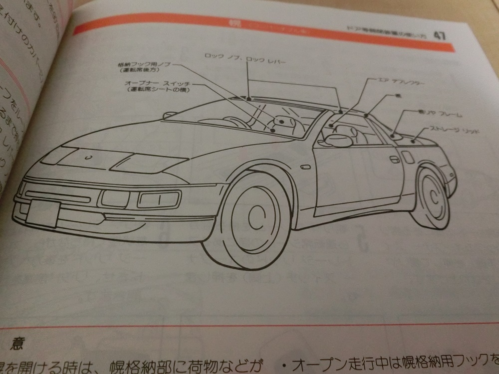 日産　フェアレディＺ（Ｚ３２）取扱説明書　車検証入れ　禁煙車より　グッドコンディション！　検索用：ツインターボ、ニスモ、ＶＧ３０_画像4