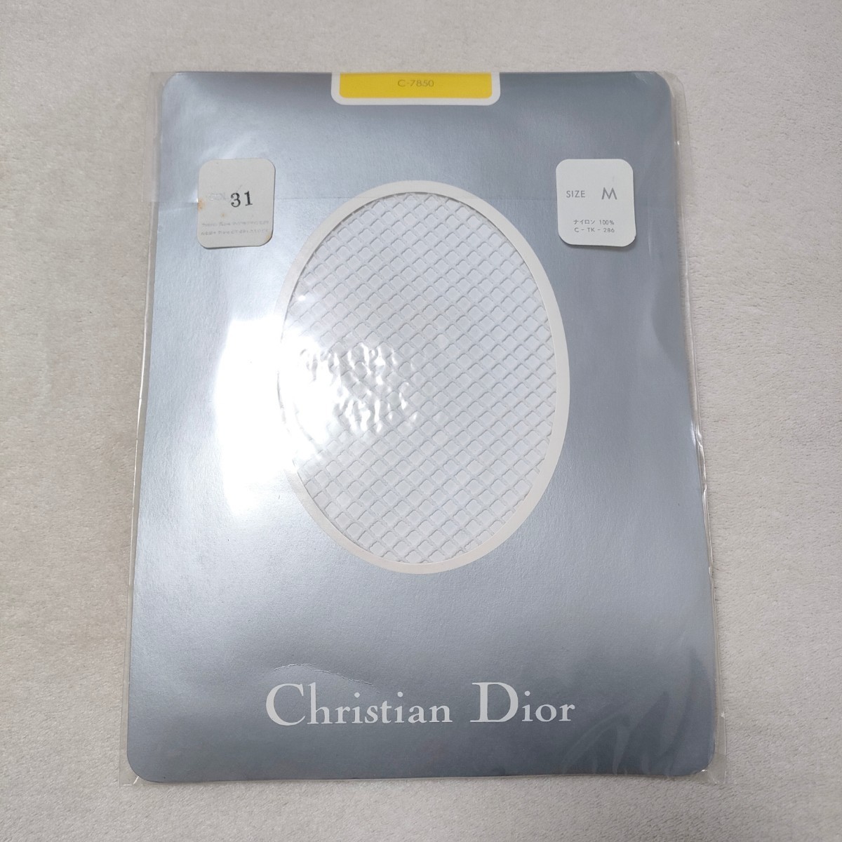 Christian Dior 網タイツ ホワイト 白 パンティストッキング パンスト 新品 整理品_画像3