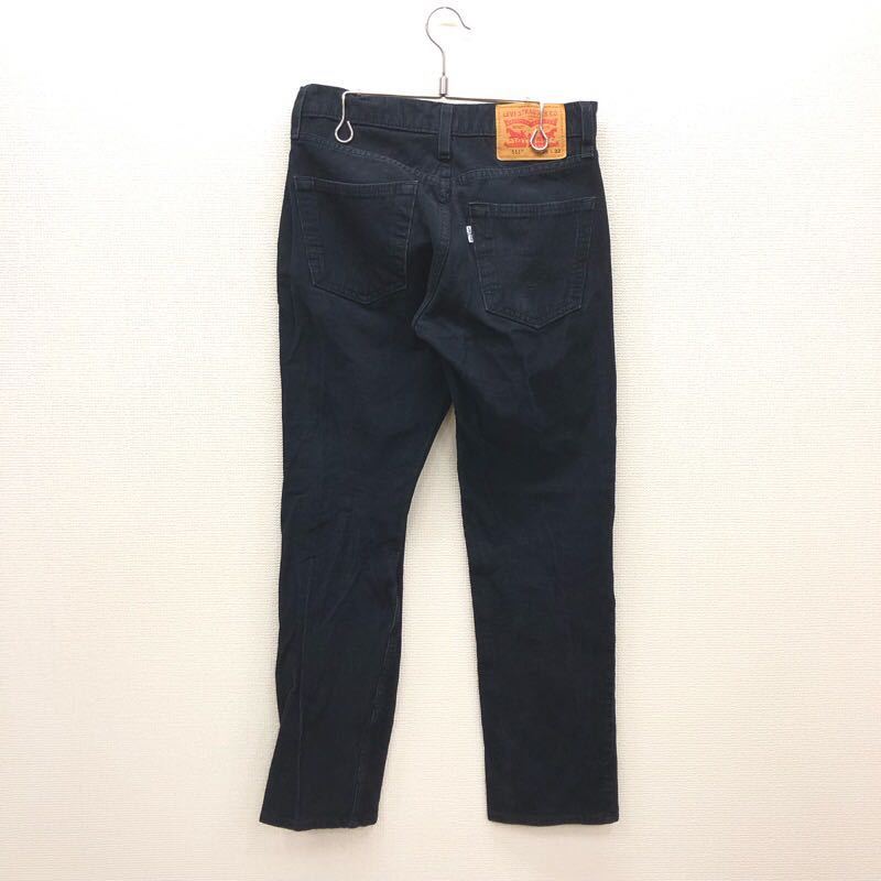 【FA121】Levi's 511 W28 L32 コーデュロイパンツ ブラック ストレッチ生地 黒色 メンズブランド古着 リーバイス511 送料無料