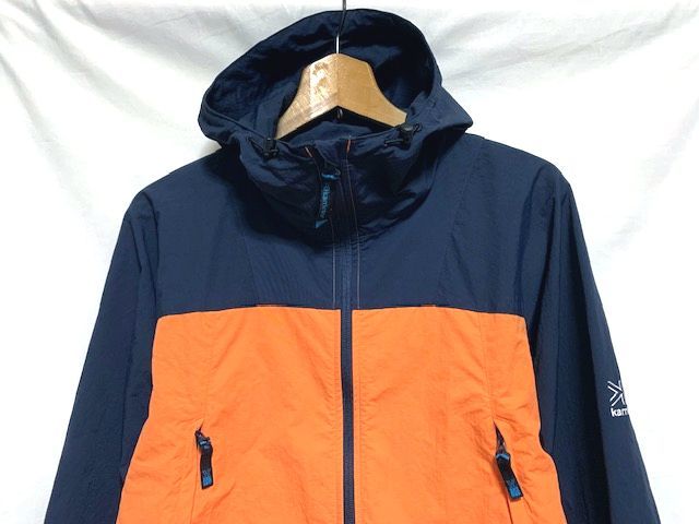 ☆美品　karrimor カリマー　triton light jkt mix トリトンライトジャケット ナイロンマウンテンパーカ ネイビー×オレンジ L_画像2