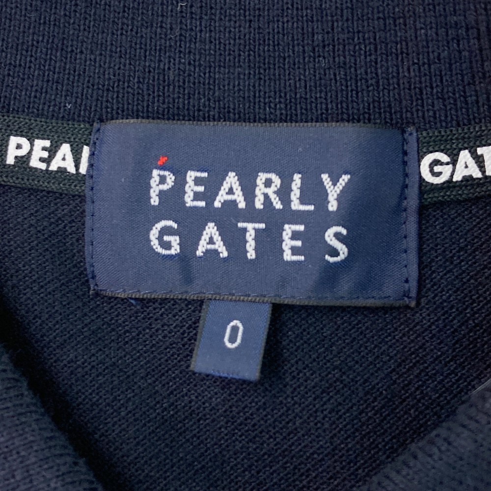 PEARLY GATES パーリーゲイツ 2021年モデル 半袖ポロシャツ ニコちゃん ネイビー系 0 [240101099528] ゴルフウェア レディース_画像5