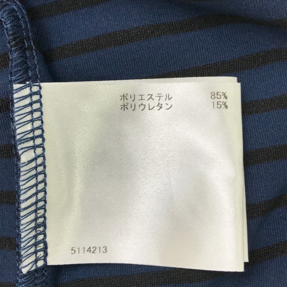 MUNSING WEAR マンシングウェア 2021年モデル ハイネック 長袖Tシャツ ボーダー柄 ネイビー系 L [240001924915] ゴルフウェア メンズ_画像7