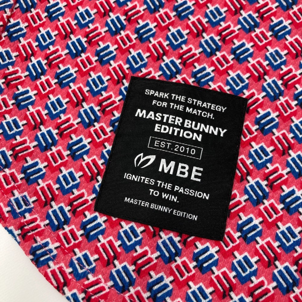 【美品】MASTER BUNNY EDITION マスターバニーエディション 2023年モデル 半袖ポロシャツ 総柄 ピンク系 4 [240001993013] ゴルフウェア_画像4