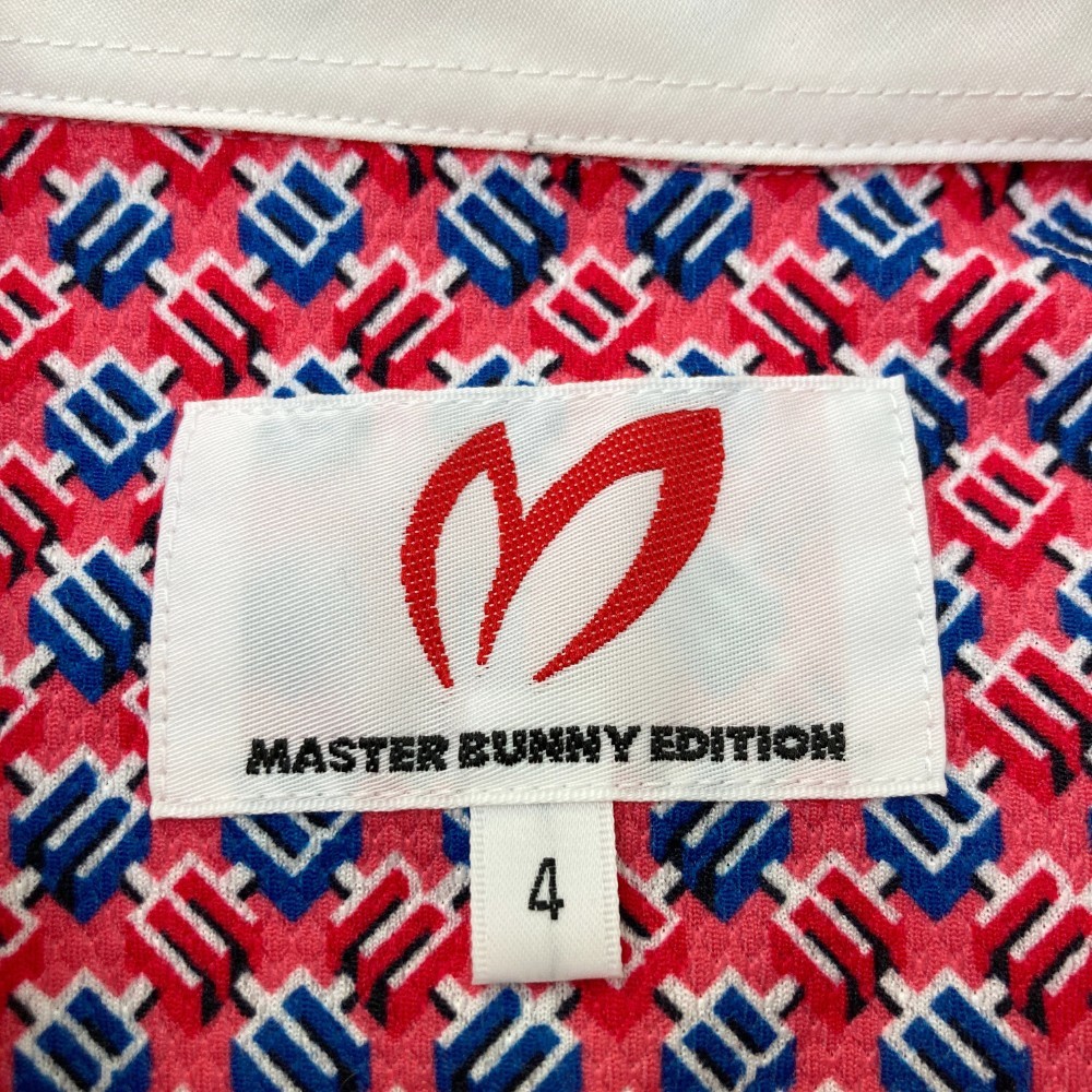 【美品】MASTER BUNNY EDITION マスターバニーエディション 2023年モデル 半袖ポロシャツ 総柄 ピンク系 4 [240001993013] ゴルフウェア_画像6
