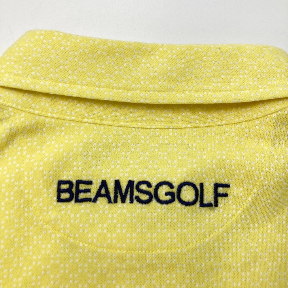 BEAMS GOLF ビームスゴルフ 半袖ポロシャツ ボタンダウン 総柄 イエロー系 M [240001993035] ゴルフウェア メンズ_画像4
