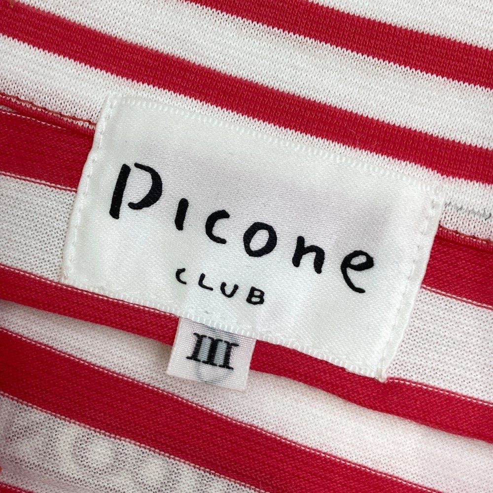 PICONE CLUB　ピッコーネクラブ 半袖ワンピース ボーダー柄 レッド系 3 [240101114780] ゴルフウェア レディース_画像4