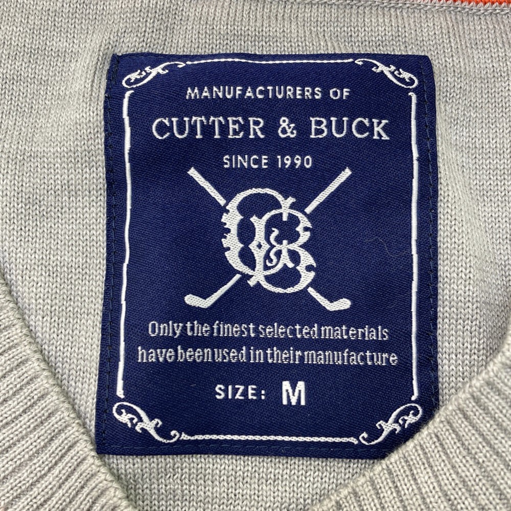 CUTTER&BUCK резчик and задний V шея вязаный лучший OLTE (Optical Line Transmission Equipment) ga рисунок серый серия M [240101112491] Golf одежда мужской 