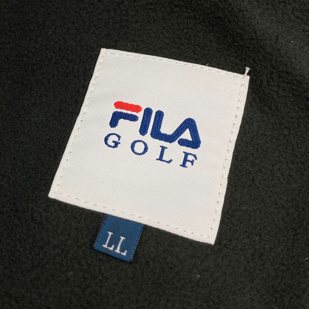 【新品】FILA GOLF フィラゴルフ 裏起毛パンツ 総柄 ブラック系 LL [240101121196] ゴルフウェア メンズ_画像4