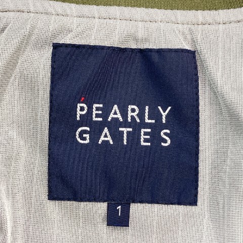 【1円】PEARLY GATES パーリーゲイツ 蓄熱 ジップジャケット フロッキー チェック柄 カーキ系 1 [240101068302]_画像4