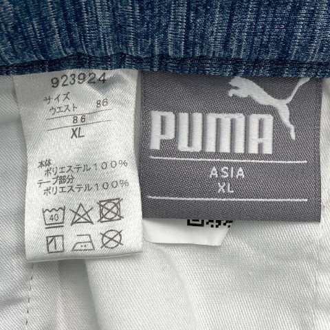 【1円】PUMA GOLF プーマゴルフ 923924 裏起毛スウェットパンツ 総柄 ブルー系 XL [240101088440]_画像6