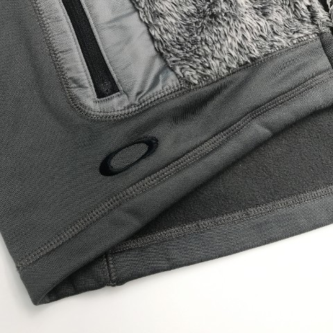 【1円】OAKLEY オークリー 411925JP ボア 裏起毛 ジップジャケット スカル刺繍 グレー系 M [240101094770]_画像5