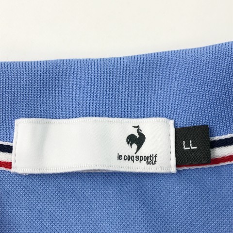 【1円】LE COQ GOLF ルコックゴルフ 2022年 半袖ポロシャツ ブルー系 LL [240101013478]_画像6