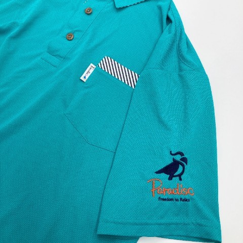 PARADISO パラディーゾ 半袖ポロシャツ ブルー系 M [240101043558] ゴルフウェア メンズ_画像4