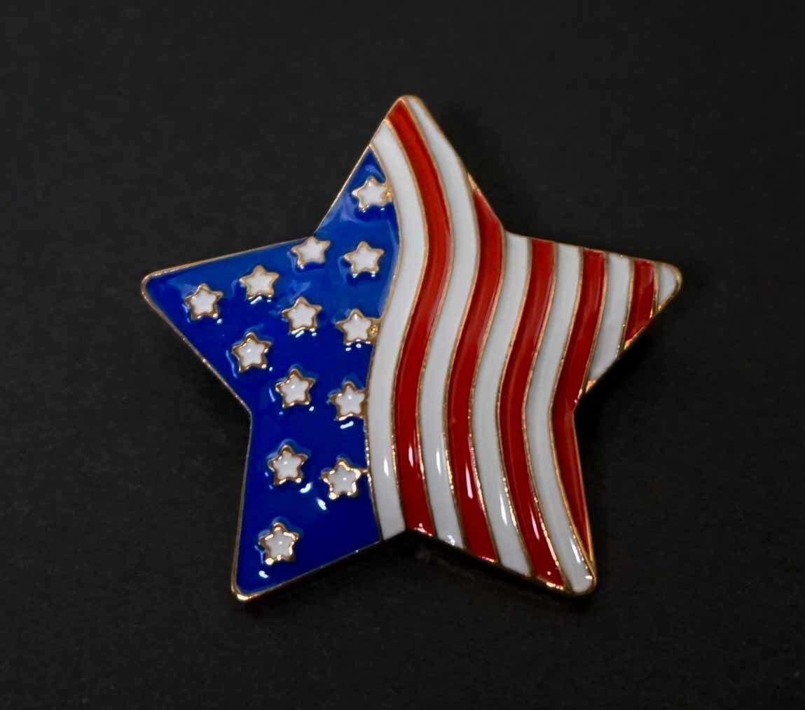 《DX星型US星条旗》■『アメリカ国旗DX星』■ラッキー 開運■新品『星条旗 星』『アメリカン STAR』金属ピンバッジ バッチ ブローチ■素敵の画像1