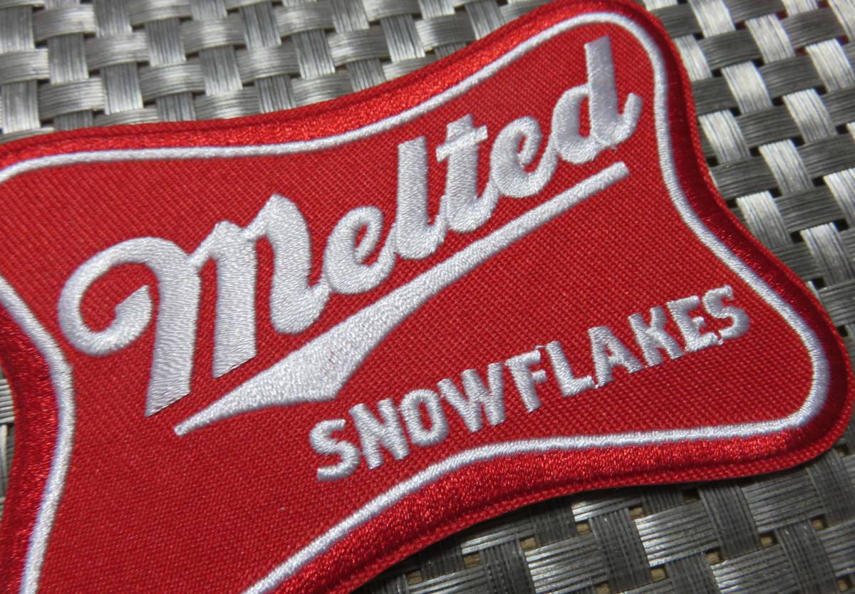 赤白MSF■新品『MELTED SNOWFLAKES　溶けた雪の結晶』 刺繍ワッペン■アメリカ 大型二輪車 ハードロック◎ミリタリー■洋服・衣類・衣服DIY_画像5