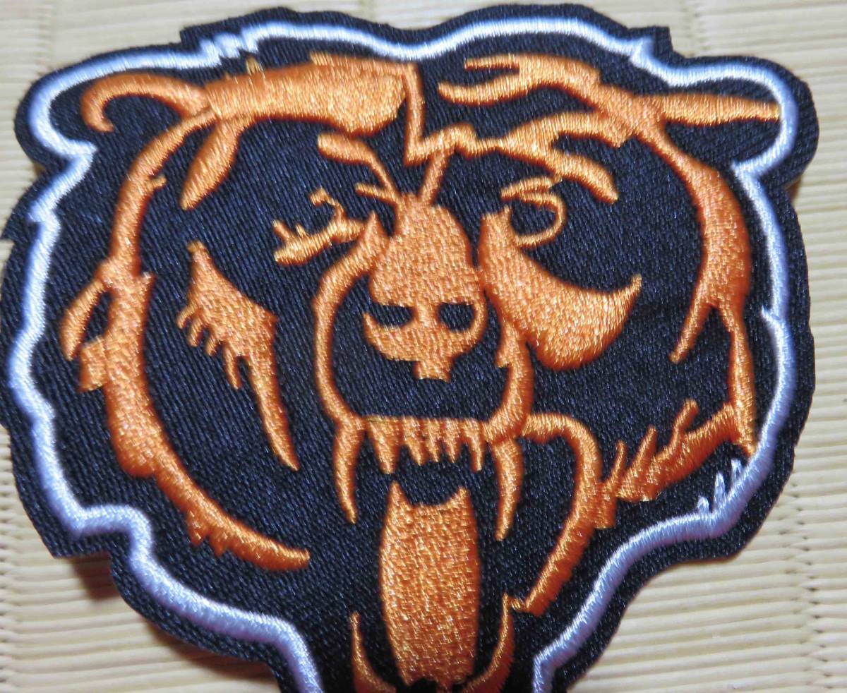 橙黒（熊顔）◆新品 NFLシカゴ・ベアーズChicago Bears熊　刺繍ワッペン◆アメリカ スポーツ◎アメフト アメリカンフットボール■衣服DIY■_画像8