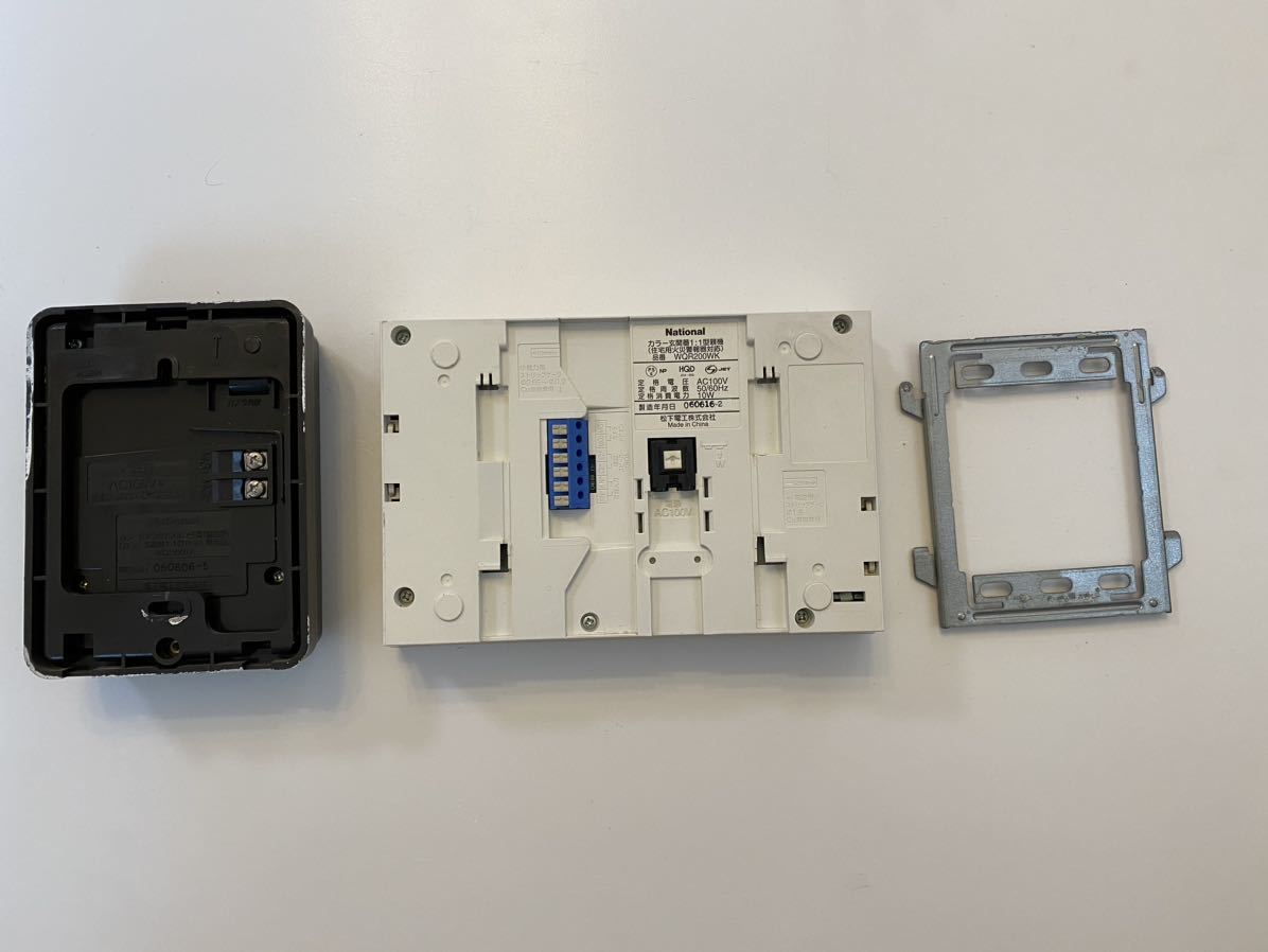 National ドアホン カラー玄関番1:1型親機 （住宅用火災警報器対応） 品番 WQR200WKインターホン 松下電工 動作確認済み_画像3