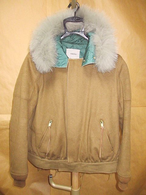 アンダーカバー　UNDER COVER 12AW カシミヤ　ウール　フォックス　ファー　フード　ジャケット　コート　ブラウン　2_画像1