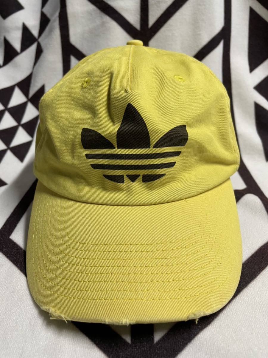 adidas アディダス　クリーンナップキャップ　ベースボール　黄色　キャップ 帽子 CAP_画像1