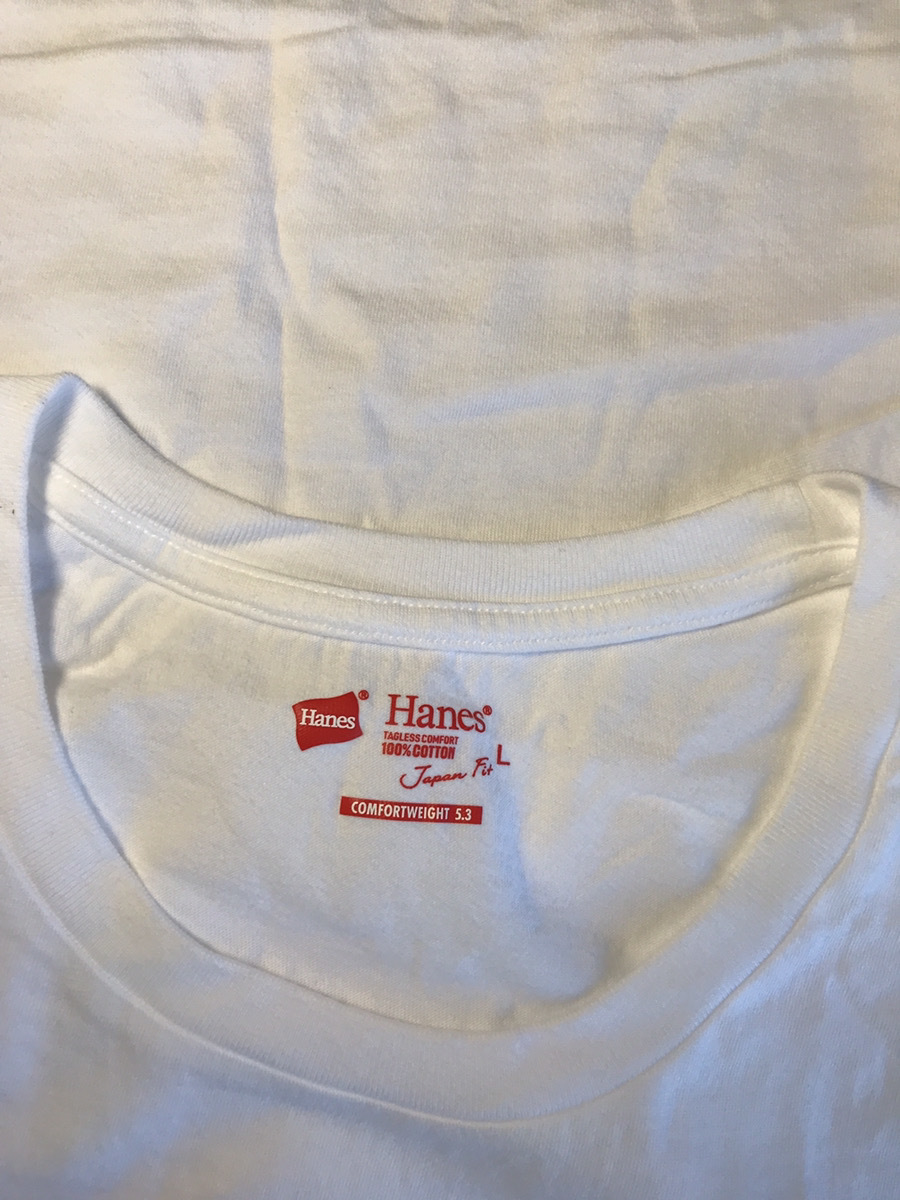 ヘインズ Tシャツ(2枚組) 綿100% ジャパンフィット 5.3オンス 2P Japan Fit for HER クルーネックTシャツ HW5320 レディース L_画像3