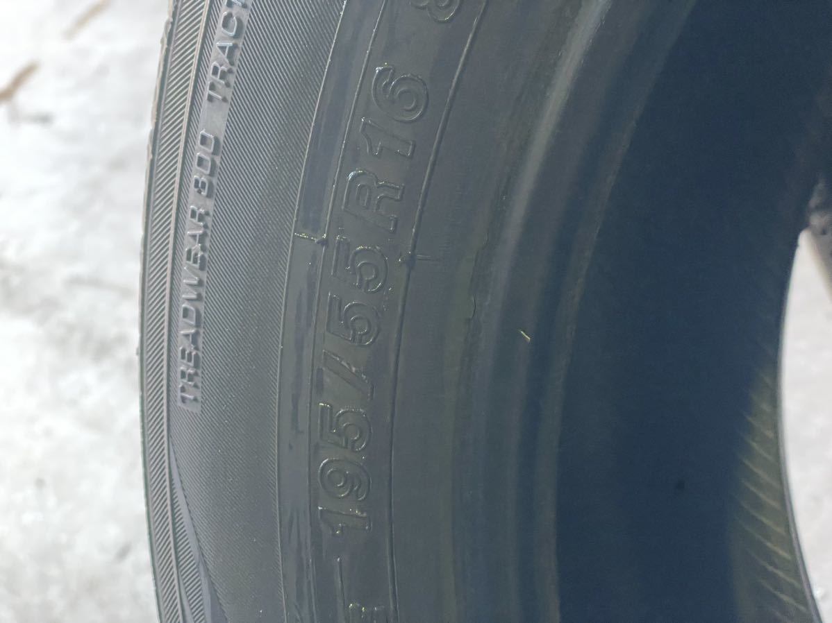 (4851)195/55R16 アクア プリウス ベンツ BMW ミニ 4本セット 21年製_画像9