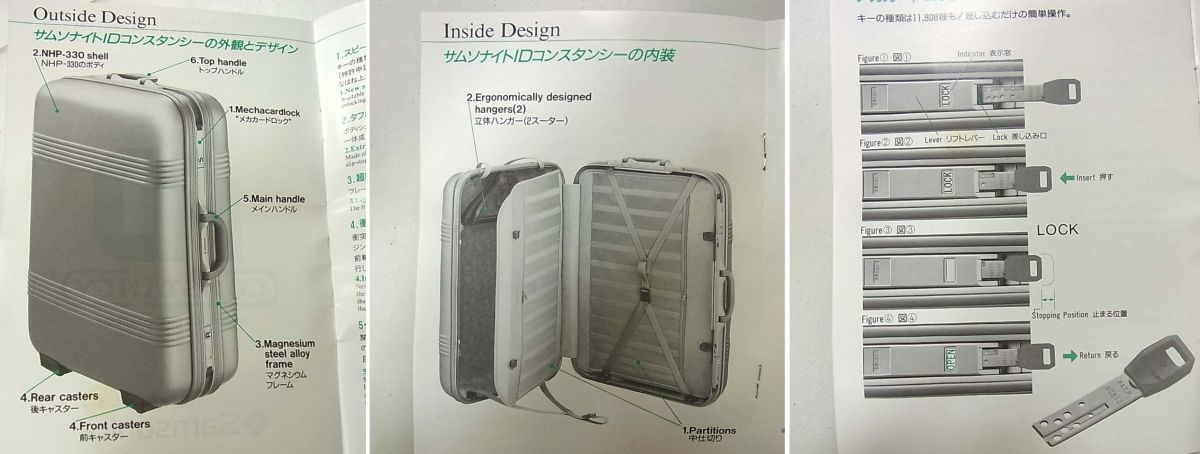  dead stock new goods regular price 49.000 jpy # Samsonite ID navy blue Stan si- suitcase large trunk traveling abroad hanger ×2 attaching ACE Samsonite