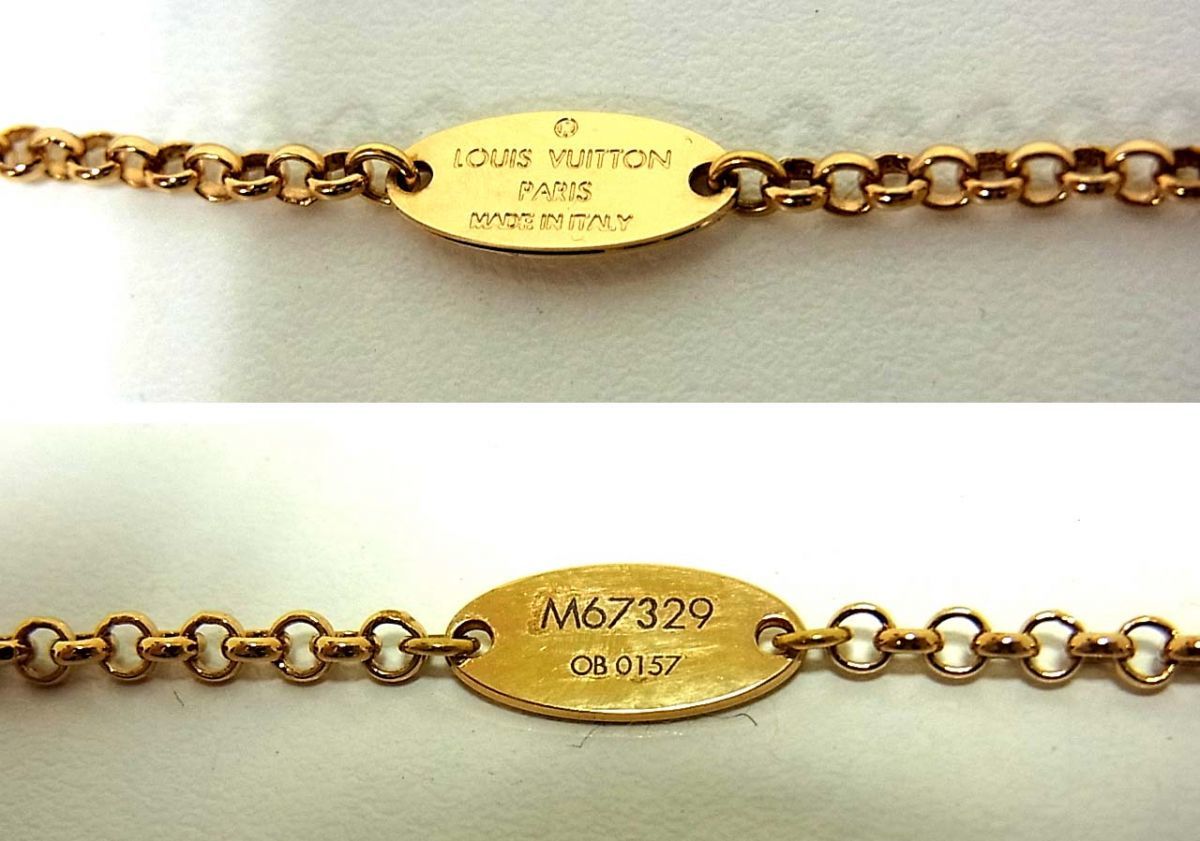  прекрасный товар обычная цена 80,300 иен # Louis Vuitton LVkolie*pa-li- грамм M67329 колье аксессуары Gold ювелирные изделия Италия производства женский 