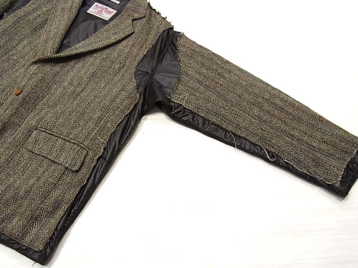 美品 定価41.800円☆REBUILD by NEEDLES×HARRIS TWEED ツイードジャケット リビルドバイニードルス 21AW メンズ 中綿入り 秋冬物_画像4