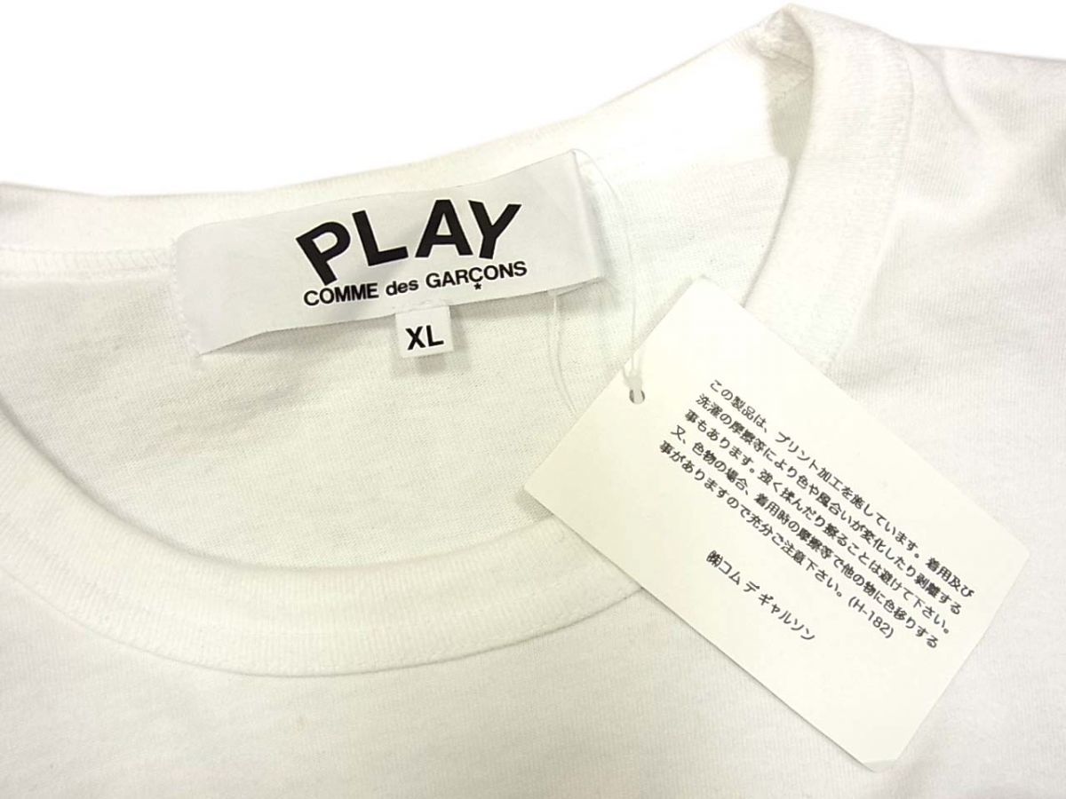 新品◆プレイ コムデギャルソン ロンT 赤ウィズハートロゴ カットソー 長袖シャツ PLAY COMME des GARCONS 春物 メンズ コットンシャツ_画像4