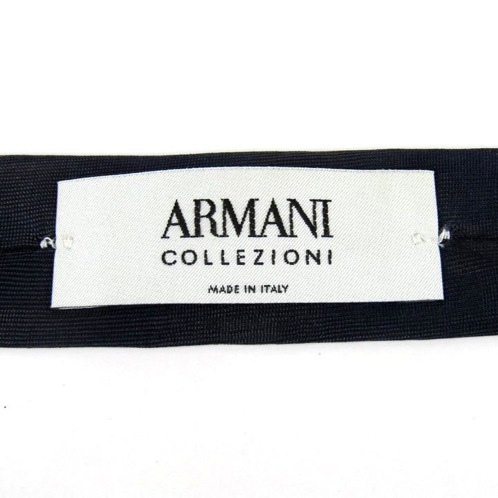 アルマーニコレッツォーニ ブランドネクタイ ストライプ柄 シルク イタリア製 メンズ ネイビー ARMANI COLLEZIONIの画像3