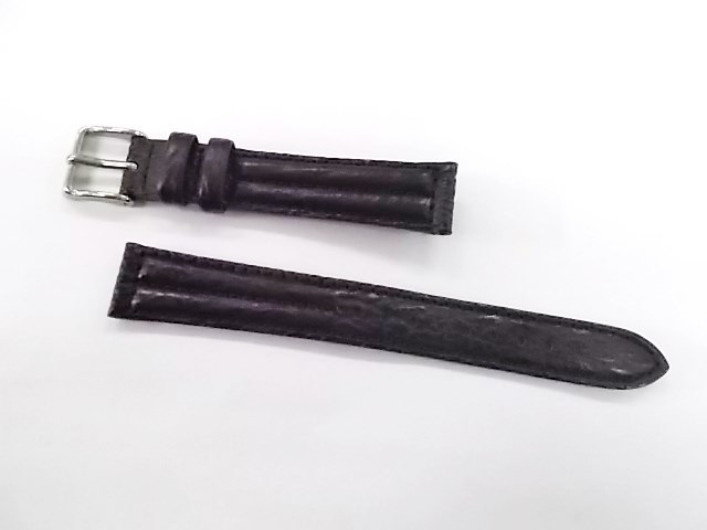 N-127（14） 牛（型押シャーク） 黒 16mm 新品 本物 正規品 皮革 革 腕時計 交換バンド 時計ベルト 交換用 マルマン MARUMANの画像1
