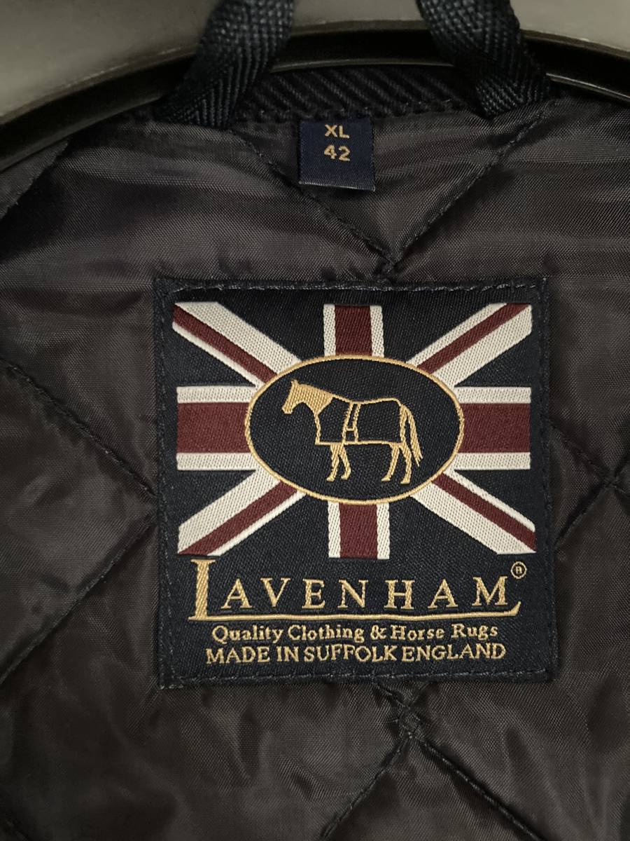 LAVENHAM ラベンハム DENSTON デンストン キルティングジャケット 国内正規品　サイズ XL UK 42　カラー ネイビー　made in england_画像9