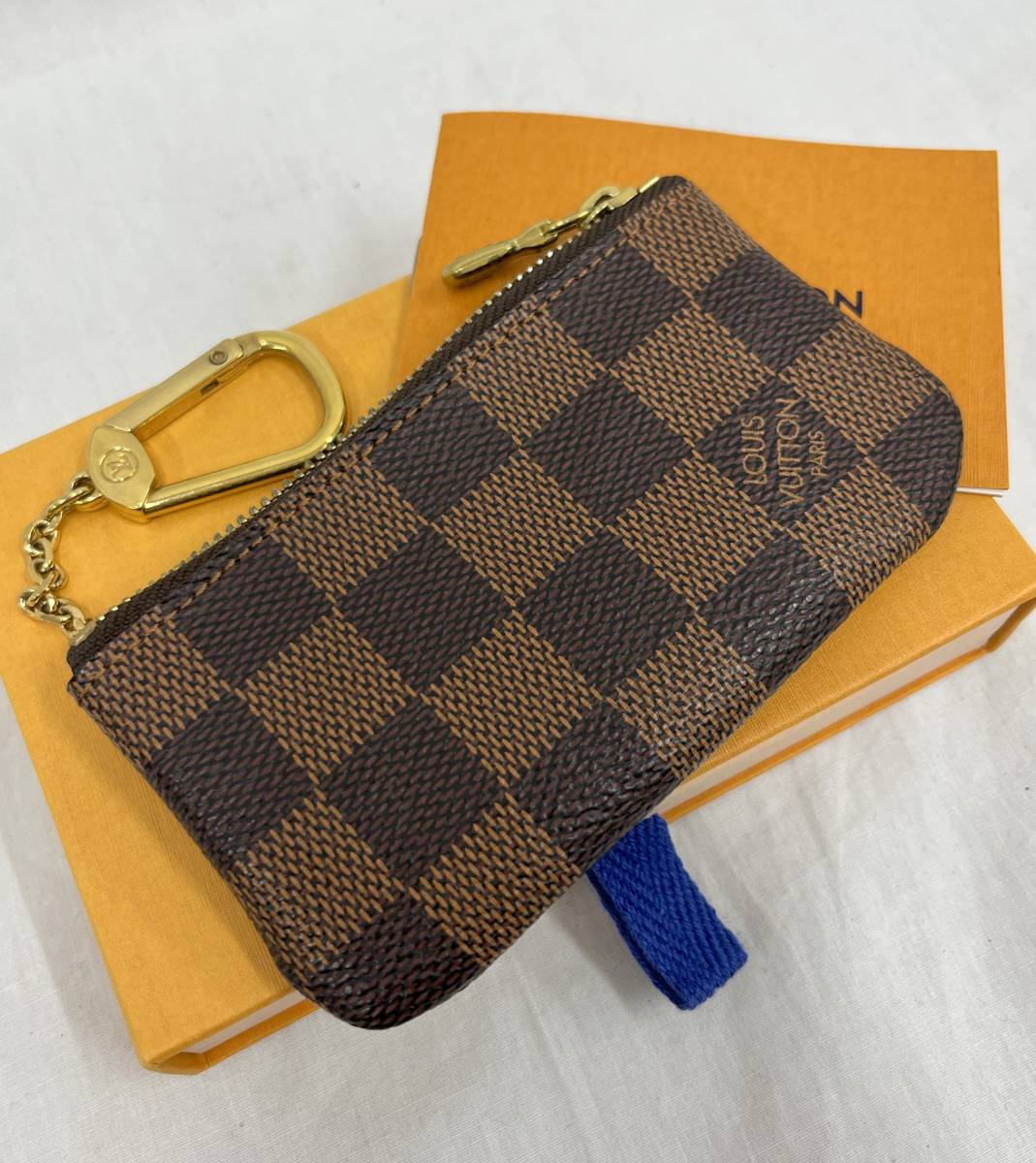 LOUIS VUITTON ルイヴィトン ダミエ N62658 ポシェット・クレ コインケース 美品