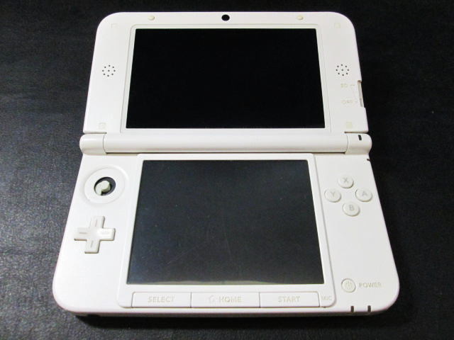 通電確認済み【NINTENDO 3DS LL 本体 SPR-001 ピンク×ホワイト】スライドパッド破損/タッチペン欠品/ジャンク/ニンテンドー_画像3