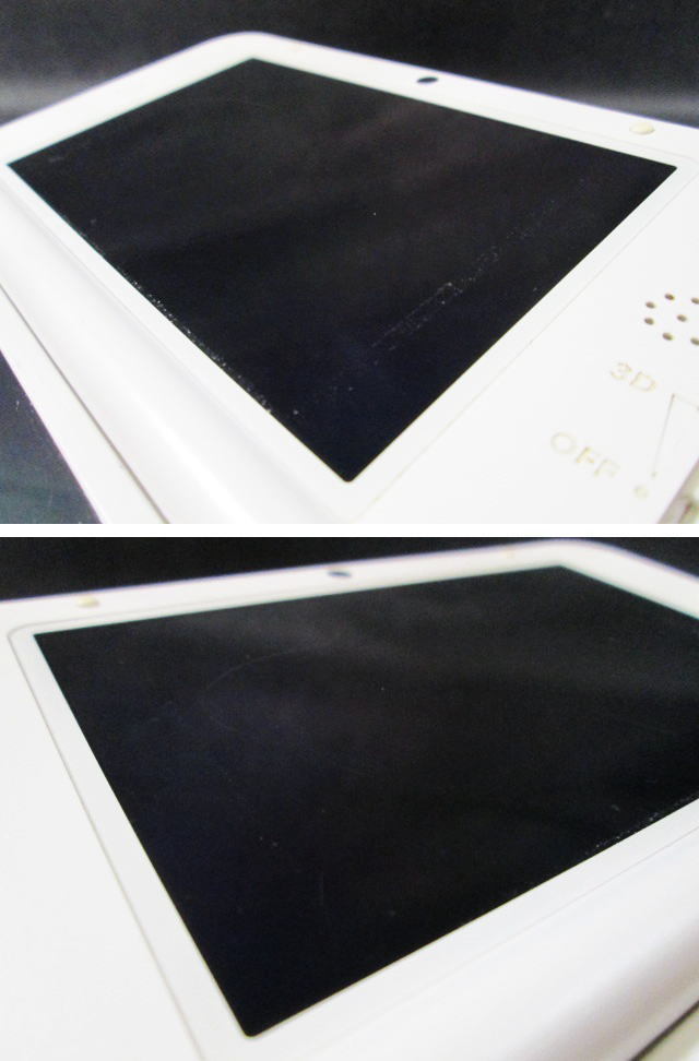 通電確認済み【NINTENDO 3DS LL 本体 SPR-001 ピンク×ホワイト】スライドパッド破損/タッチペン欠品/ジャンク/ニンテンドー_画像4
