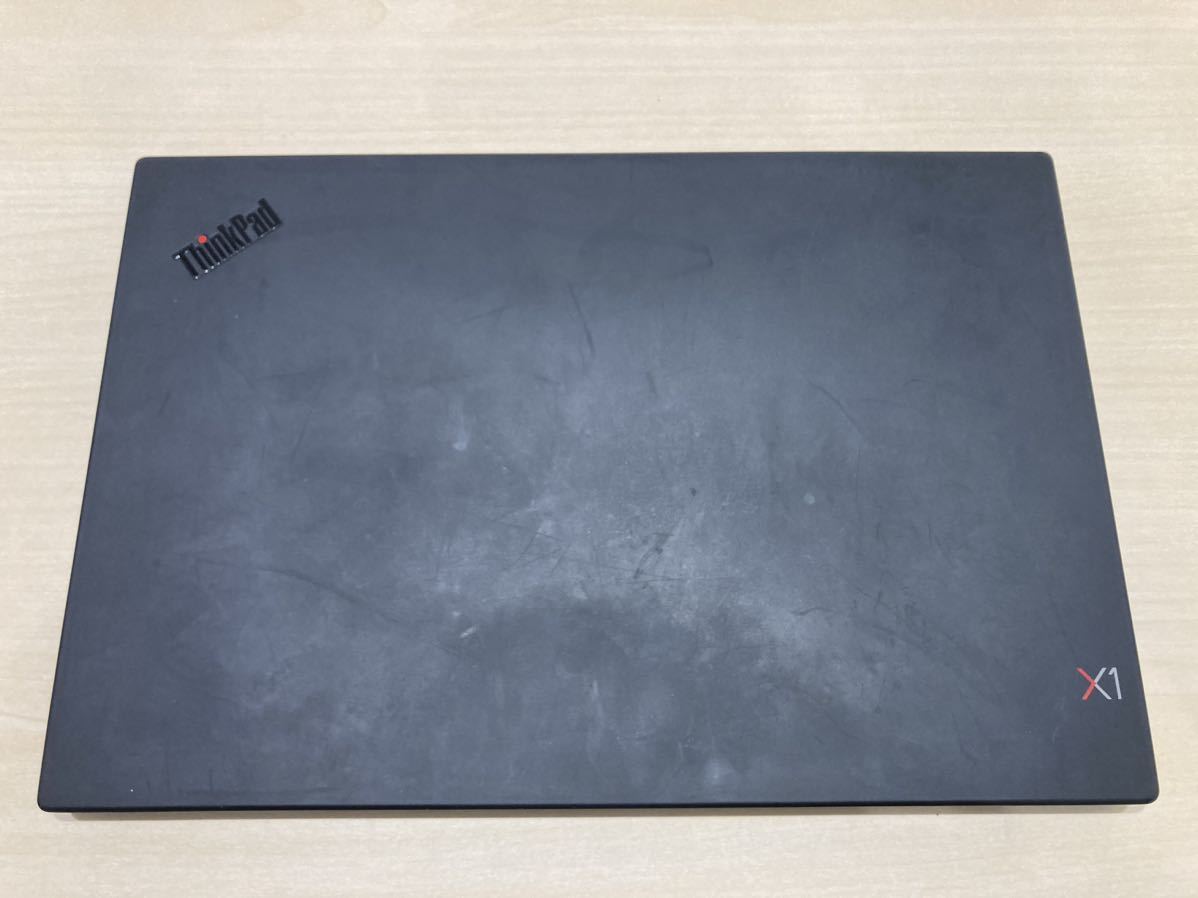 ジャンク品【通電確認済】Lenovo ThinkPad X1 Carbon 7th レノボシンクパッドノートパソコン20QE-S6GW00 部品取り修理転売にもデジタル_画像4