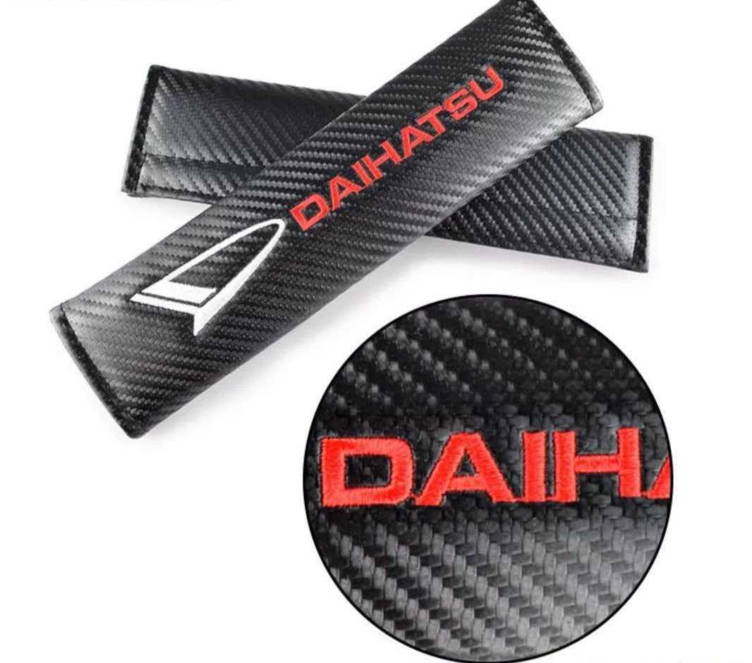  new goods 2 piece 1 set Daihatsu seat belt cover cushion carbon fibre seat belt pad Tanto 