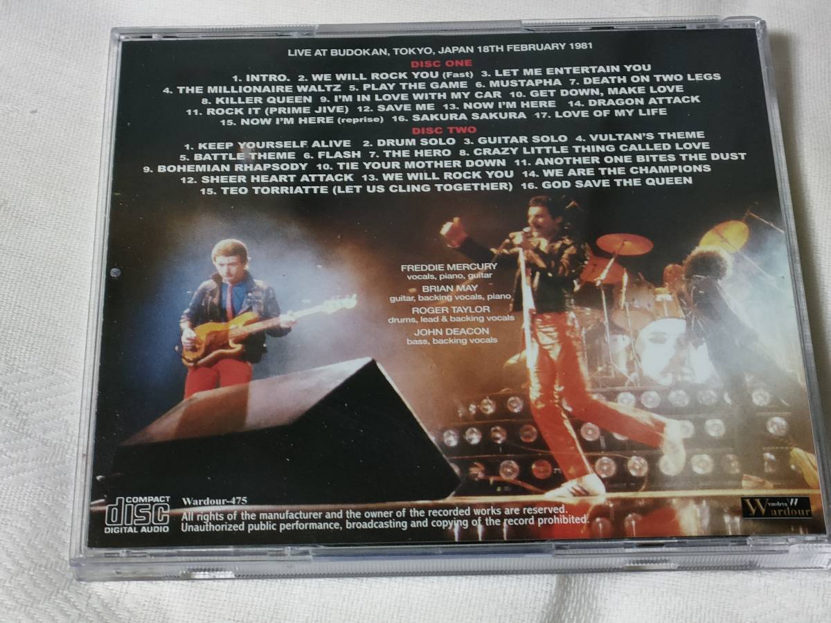 QUEEN / BUDOKAN 1981 FINAL NIGHT: COMPLETE MASTER(プレス2CD) Wardour-475_画像3