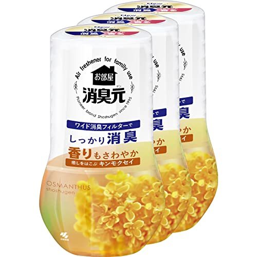 【まとめ買い】お部屋の消臭元 癒しをはこぶ キンモクセイ 消臭芳香剤 部屋用 400ml×3個_画像1