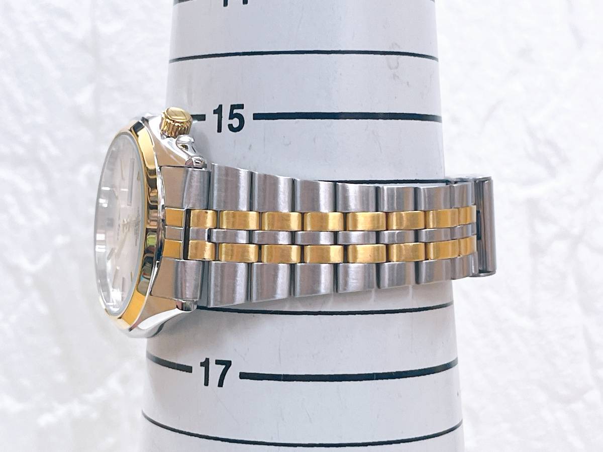 極美品 CITIZEN 腕時計 クォーツ デイデイト機能 説明書付 5500-A41610 9603 GN-0-S シチズン コンビカラー_画像9