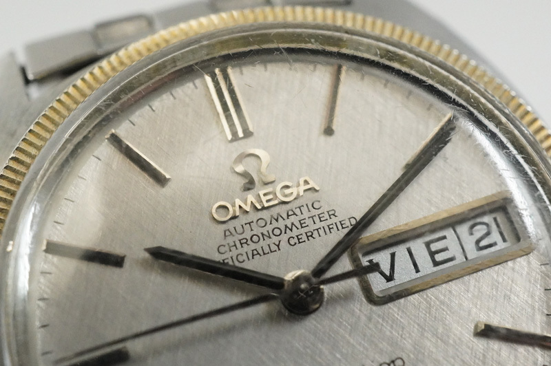 1円~【736】実働　OMEGA　Constellation　自動巻き　デイデイト　メンズ　純正ベルト　クロノメーター　　_画像3