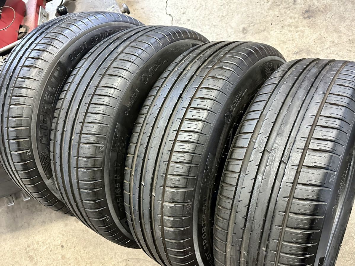 ■ミシュラン パイロットスポーツ 4 SUV　225/65R17 (2020年) 中古4本■バリ溝7.3mm■ハリアー CX5_画像1