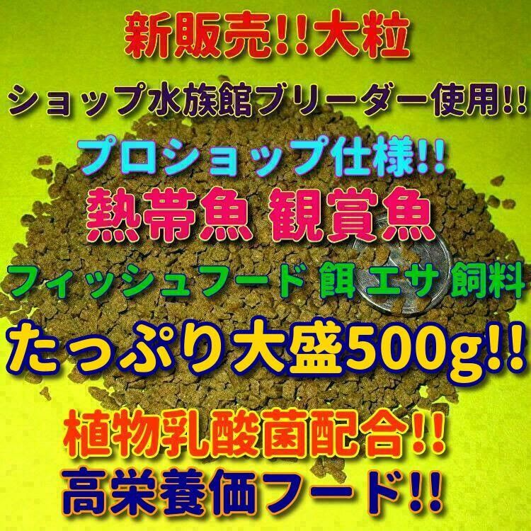 新販売 大粒 餌 大盛 500g 熱帯魚 エサ フィッシュフード お徳用 プロ仕様 シクリッド エンゼル プレコ ブリーダー 飼料